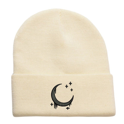 Amazon Embroidered Knitted Hat With Moon And Stars Design AutumnWinter Wool Hat