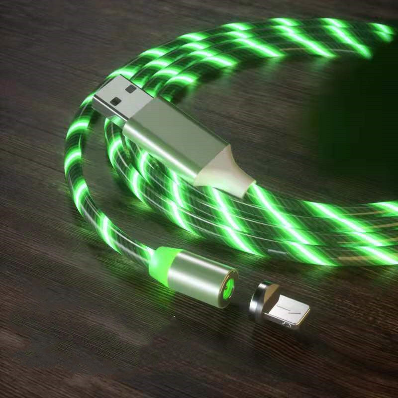 Magnetic Fast Charging Cable Type-C Micro USB LED