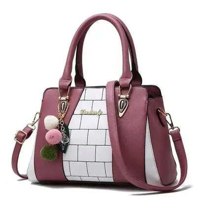 High Quality Contrast Color Messenger Bag For Ladies