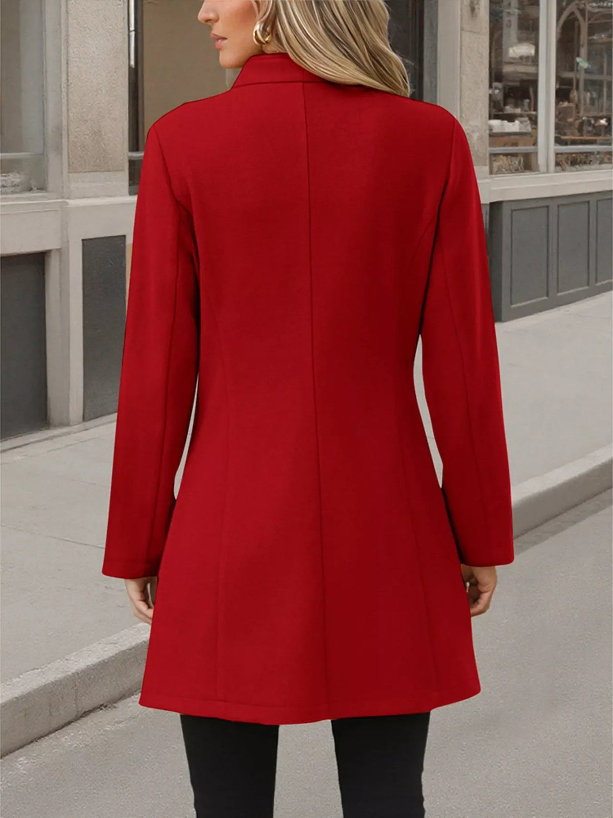 Button Up Long Sleeve Coat