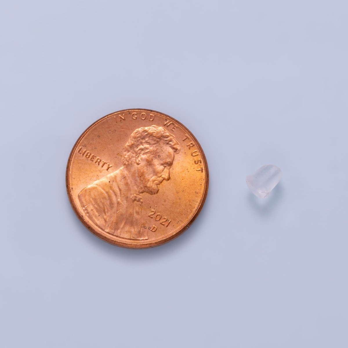 4.3mm x 3.5mm Clear Soft Silicone Rubber Earring Post Backings Set | Findings-00211
