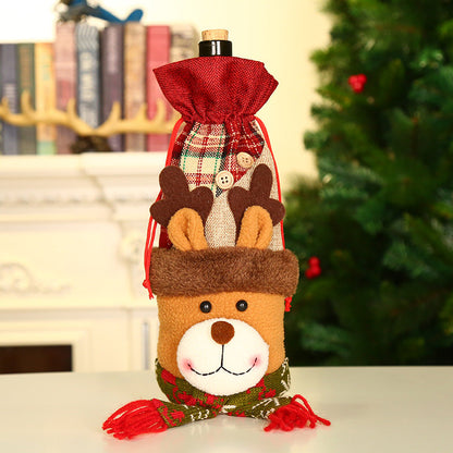 Christmas Wine Bottle Socks Decor