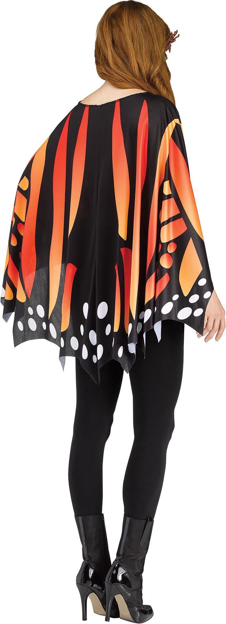 Monarch Butterfly Orange Poncho Women&