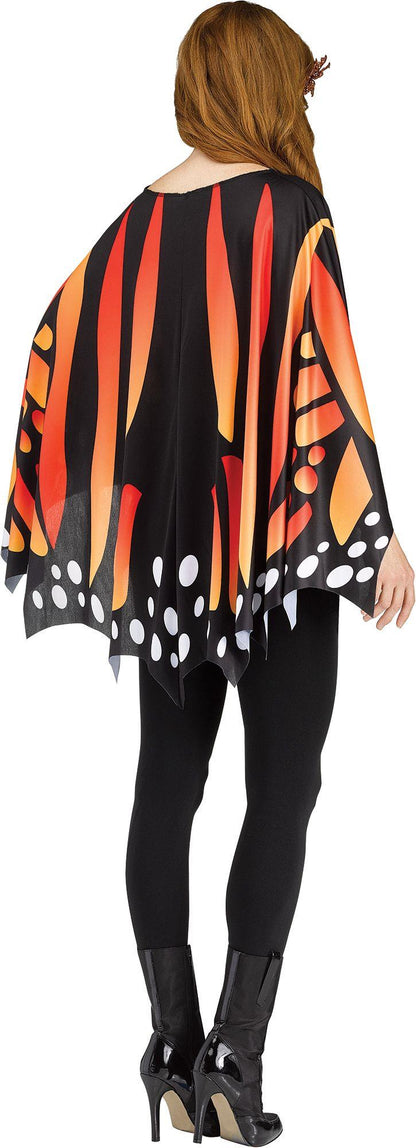 Monarch Butterfly Orange Poncho Women&