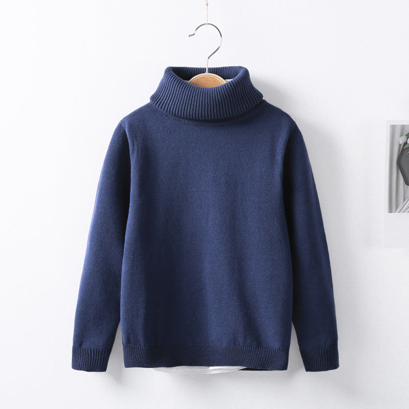 Autumn and winter high collar children&