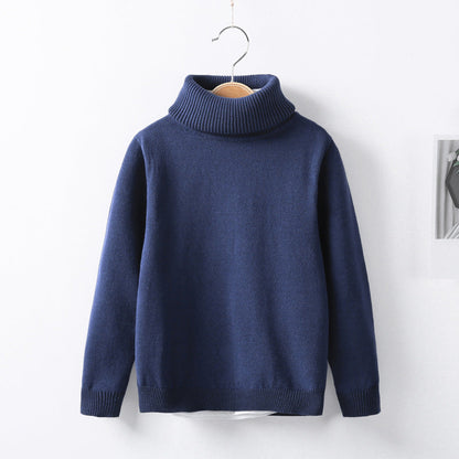 Autumn and winter high collar children&