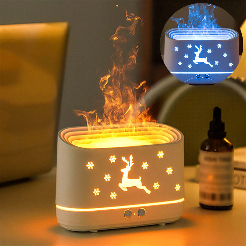 Elk Flame Humidifier Diffuser Christmas Lamp