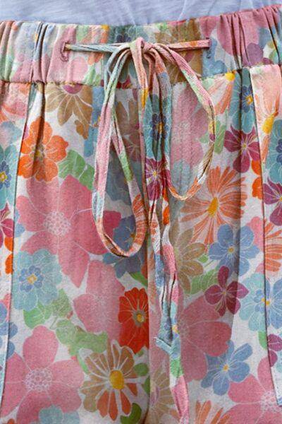 Stylish Drawstring Printed Shorts with Pockets for Women