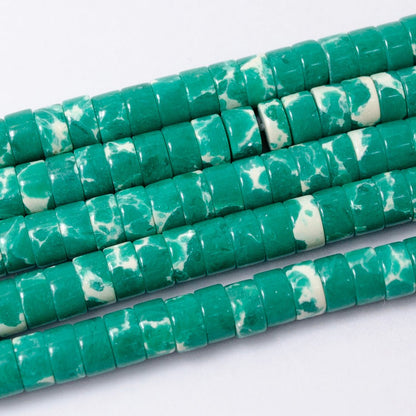 4.4mm Rondelle Natural Gemstone Heishi Bead Strand Findings | WA-2685 ~ WA-2713
