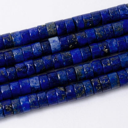 4.4mm Rondelle Natural Gemstone Heishi Bead Strand Findings | WA-2685 ~ WA-2713