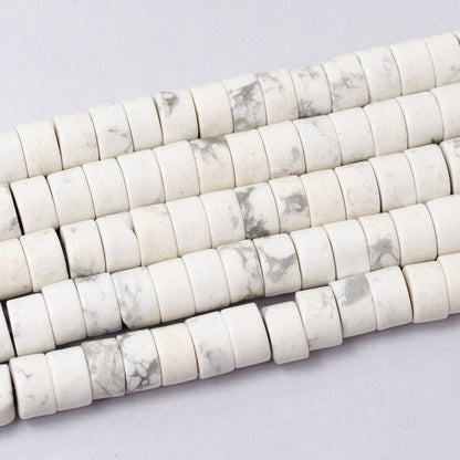 4.4mm Rondelle Natural Gemstone Heishi Bead Strand Findings | WA-2685 ~ WA-2713