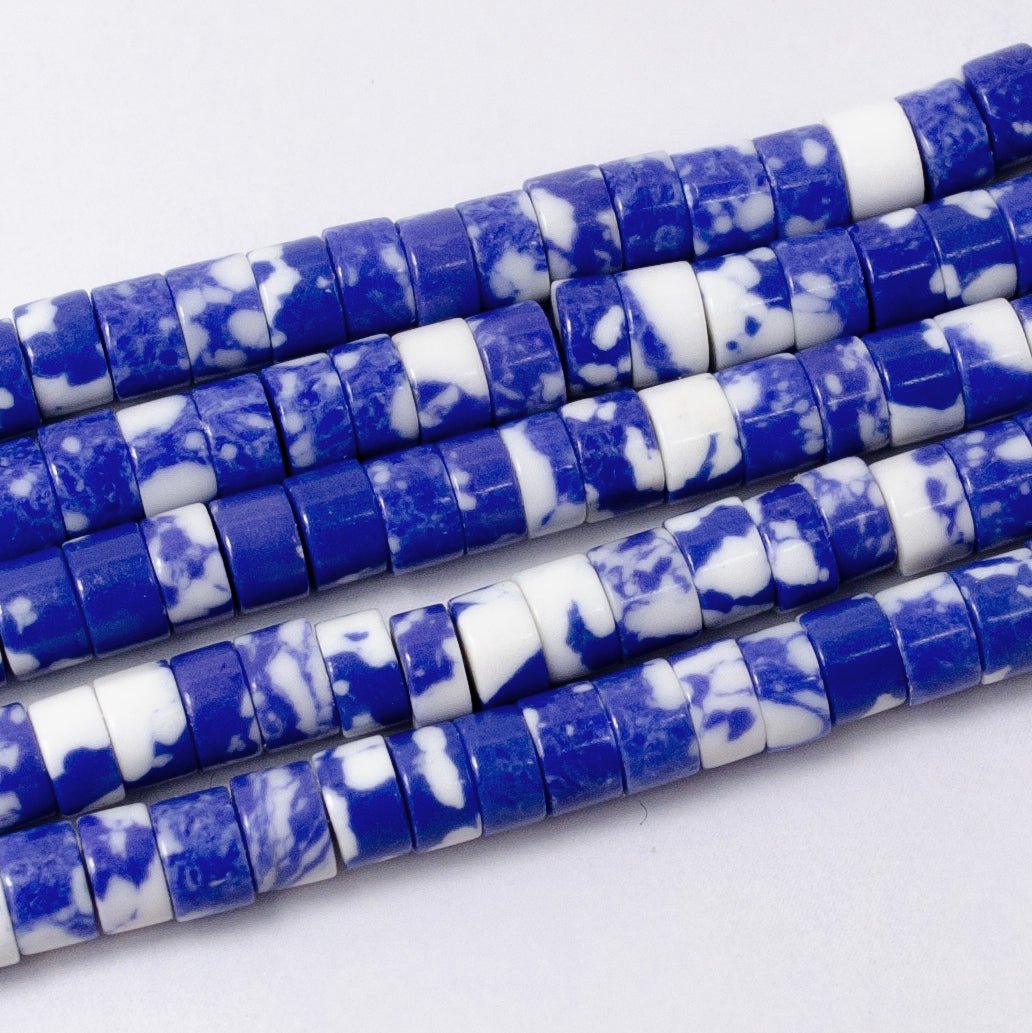 4.4mm Rondelle Natural Gemstone Heishi Bead Strand Findings | WA-2685 ~ WA-2713