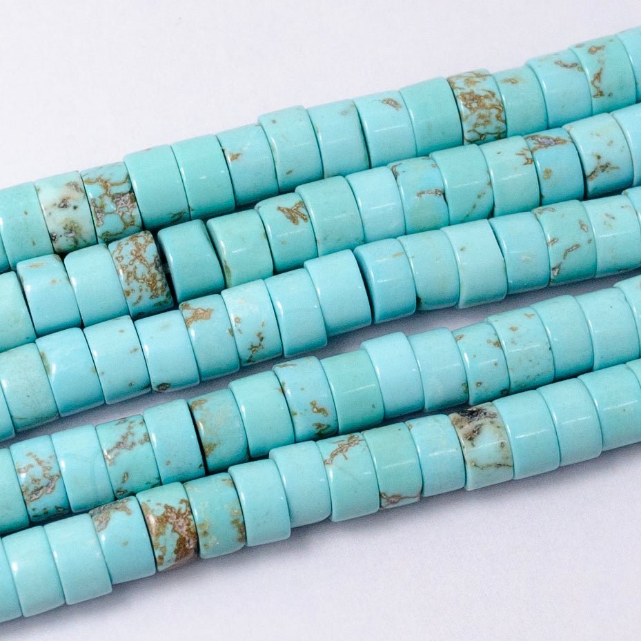 4.4mm Rondelle Natural Gemstone Heishi Bead Strand Findings | WA-2685 ~ WA-2713