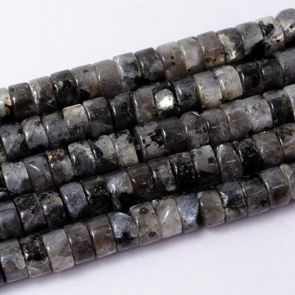 4.4mm Rondelle Natural Gemstone Heishi Bead Strand Findings | WA-2685 ~ WA-2713