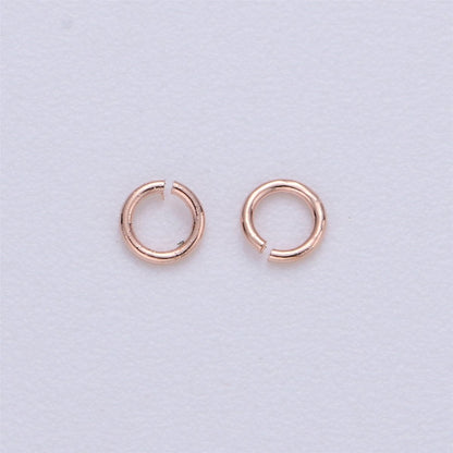 450 Pcs Silver Plated, Gold Plated, Gun Metal, Rose Gold Dainty O Shaped Jump Rings 3mm Open Jump Ring 24 gauge 0.50mm for Supply