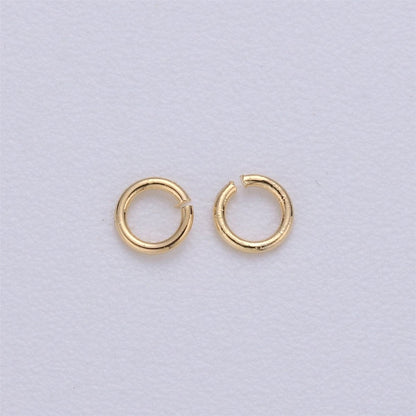 450 Pcs Silver Plated, Gold Plated, Gun Metal, Rose Gold Dainty O Shaped Jump Rings 3mm Open Jump Ring 24 gauge 0.50mm for Supply