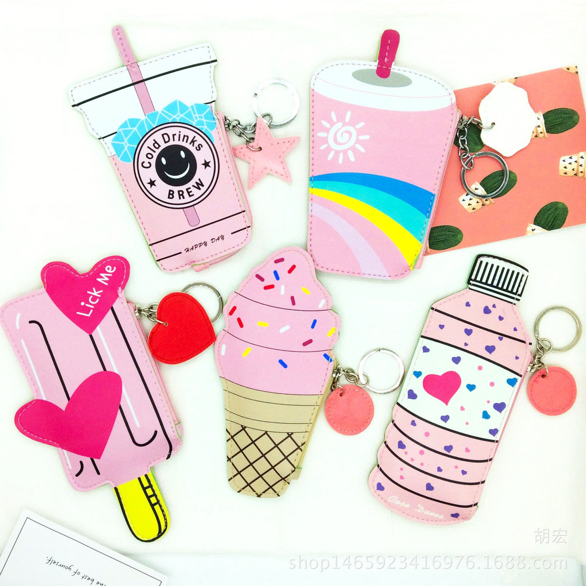 Korea cute popsicle ice cream Mini Purse beverage creative children change bag hand bag