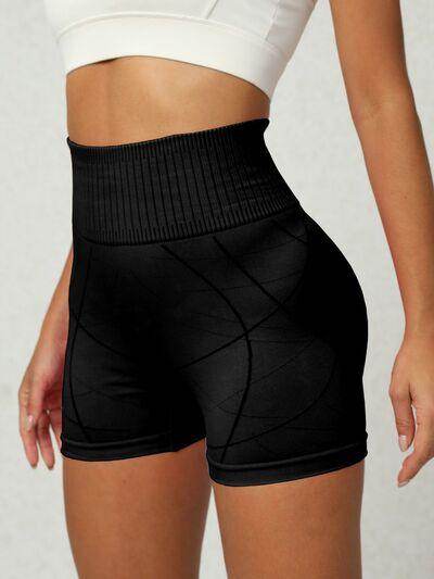 High Waist Active Shorts for Women with Stretch Fabric
