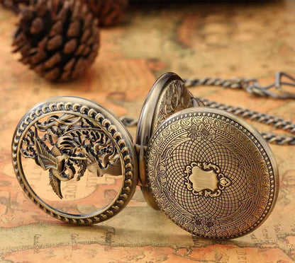 Creative Design Roman Dial Manual Mechanical Pocket Watch