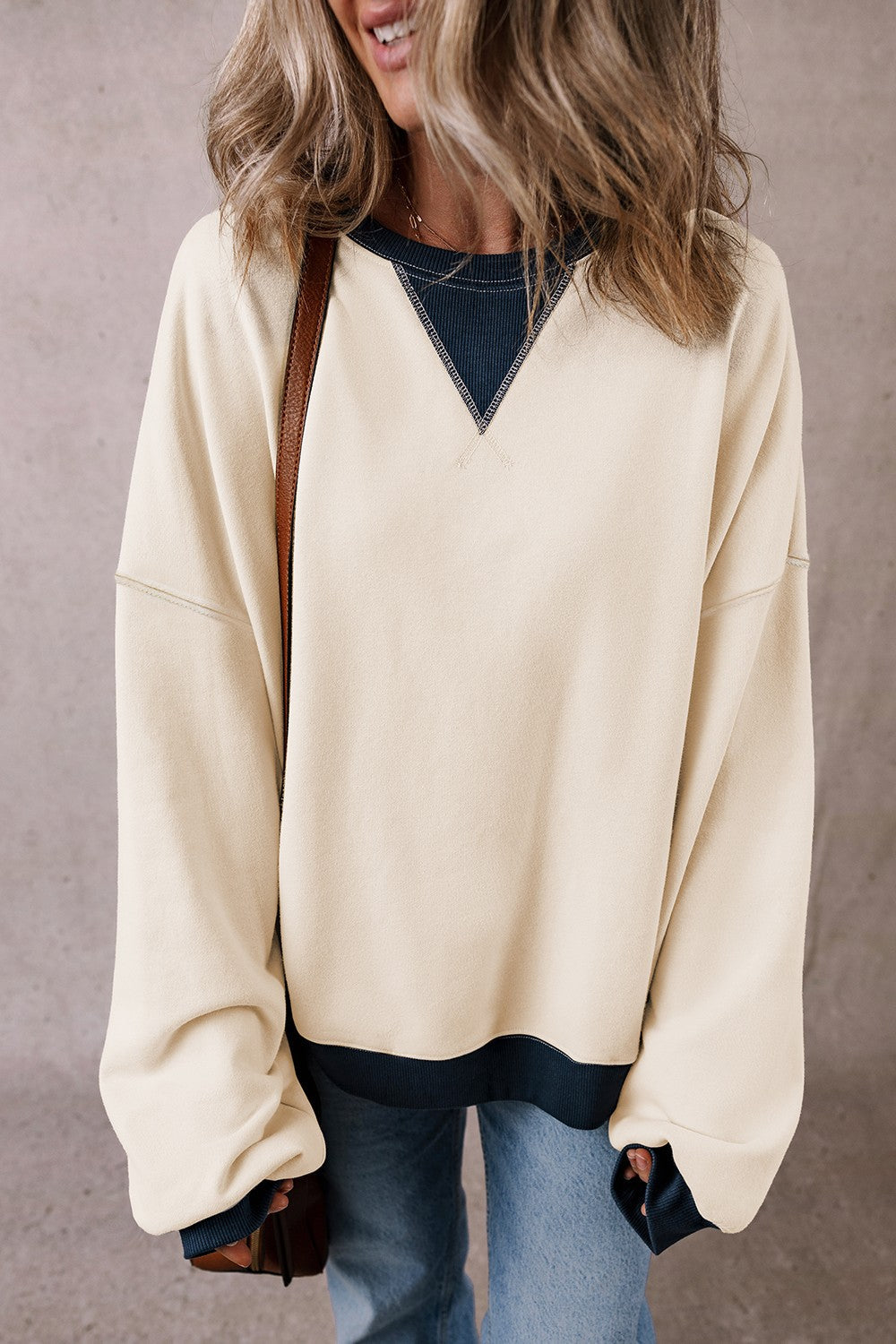 Back-to-School Contrast Sweatshirt