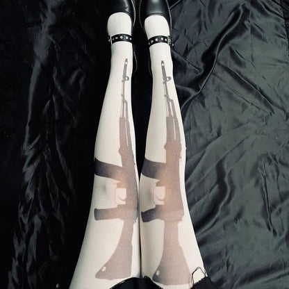 Printed For Women Sweet And Edgy Japanese-style Pantyhose All-season JK-style Socks