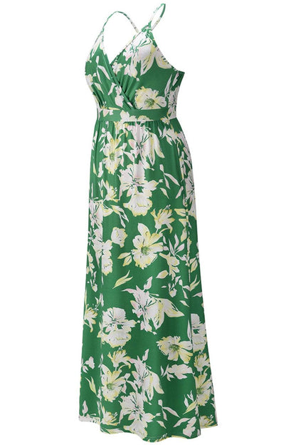 Crisscross Printed Surplice Cami Dress For Women