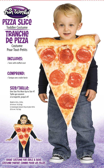Fun World Toddler Pizza Slice Foam Tunic Costume 3T-4T
