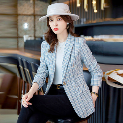 Casual Plaid Autumn Western Style Women&