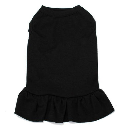 Solid Color Cotton Ruffle Dress Pet Clothes