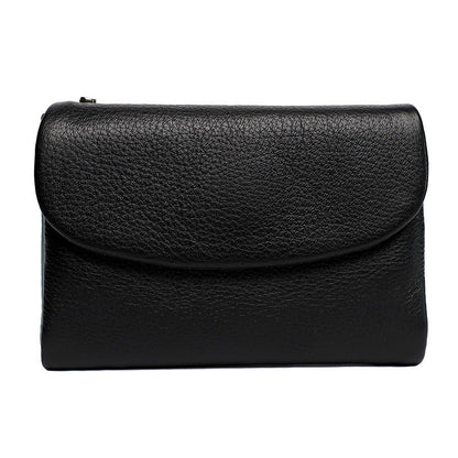 Genuine Leather Womens Short Wallet Card Holder With Multiple Card Slots
