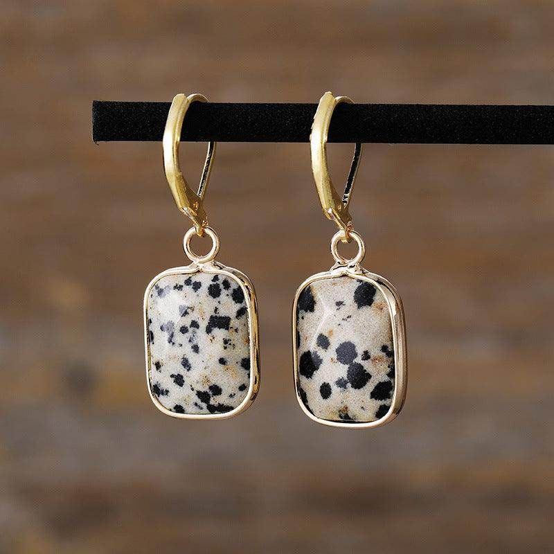 Copper Natural Stone Dangle Earrings for Elegant Style