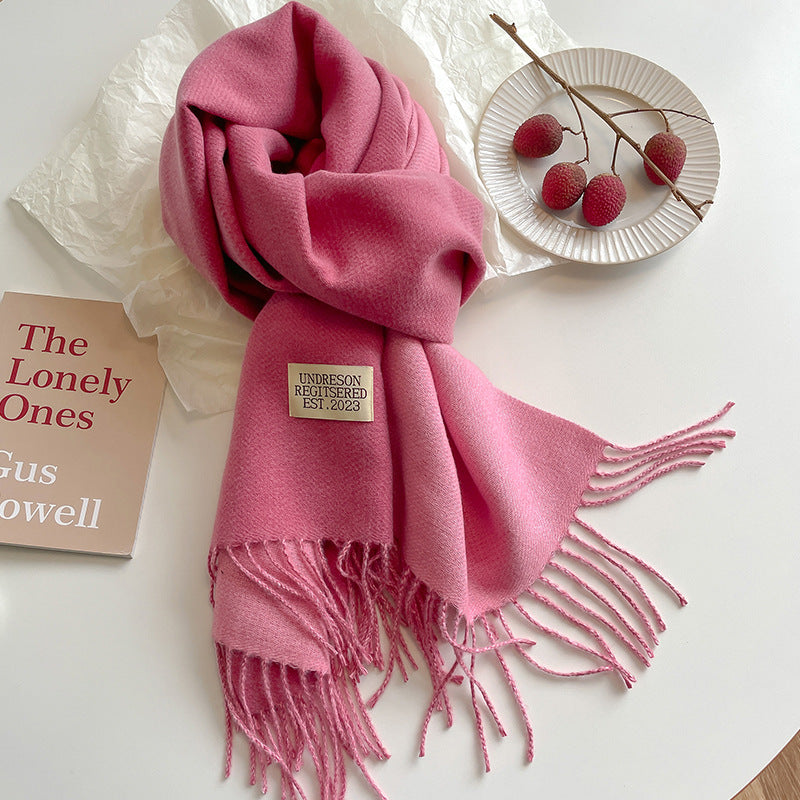 Double-sided Artificial Cashmere Scarf Women&