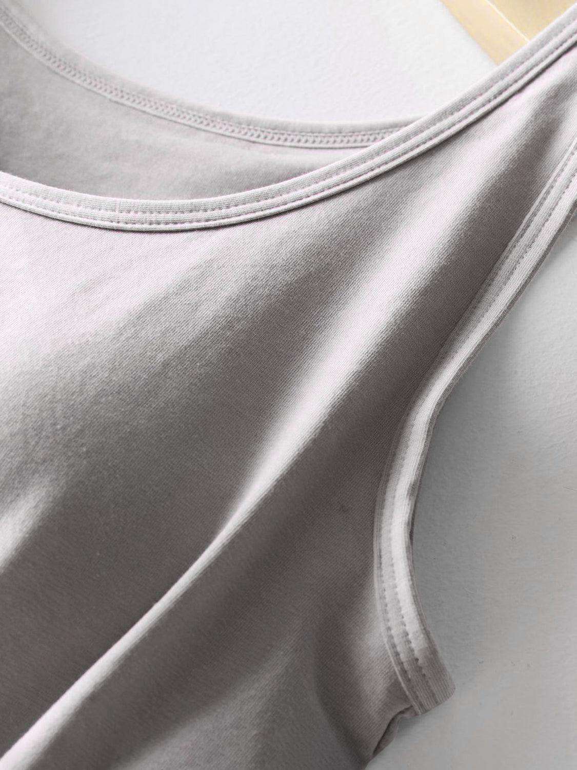 Round Neck Tank with Bra for Comfortable Everyday Wear
