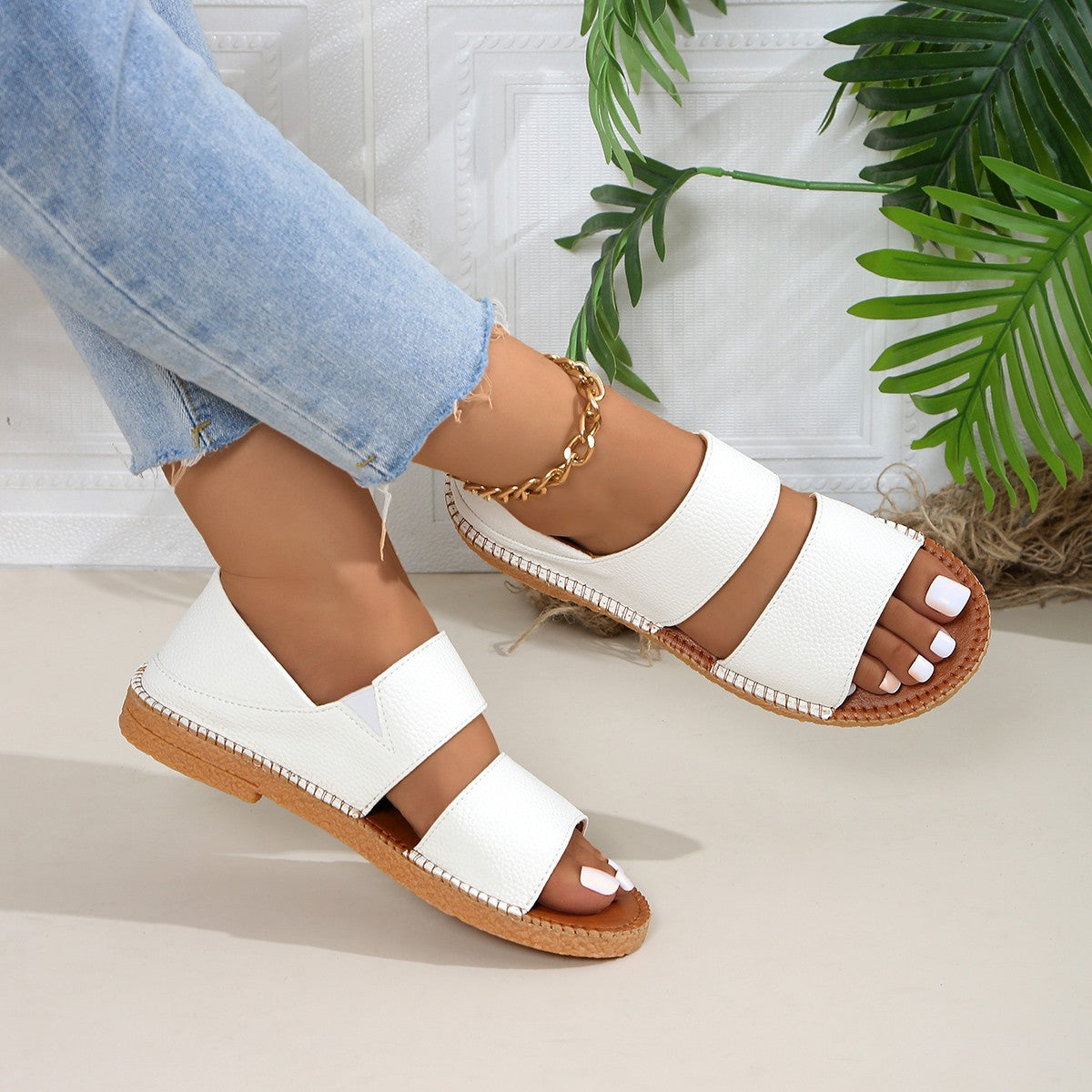 New Fairy-style Flat Soft Soled Sandals