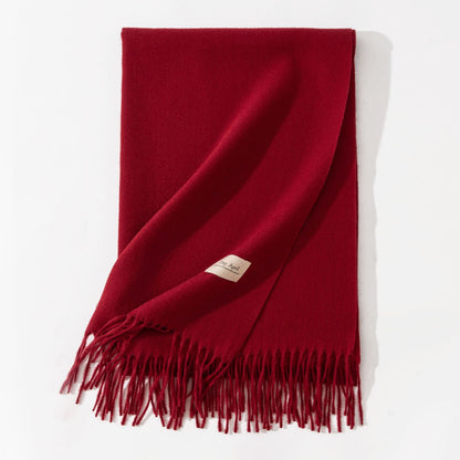 Pure Color Artificial Cashmere Scarf Women&