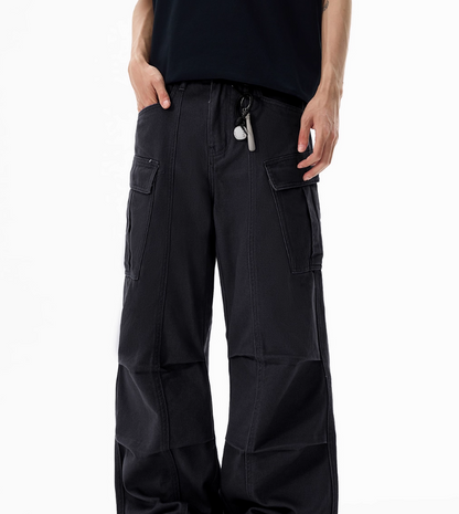 Wide-leg Overalls Men&