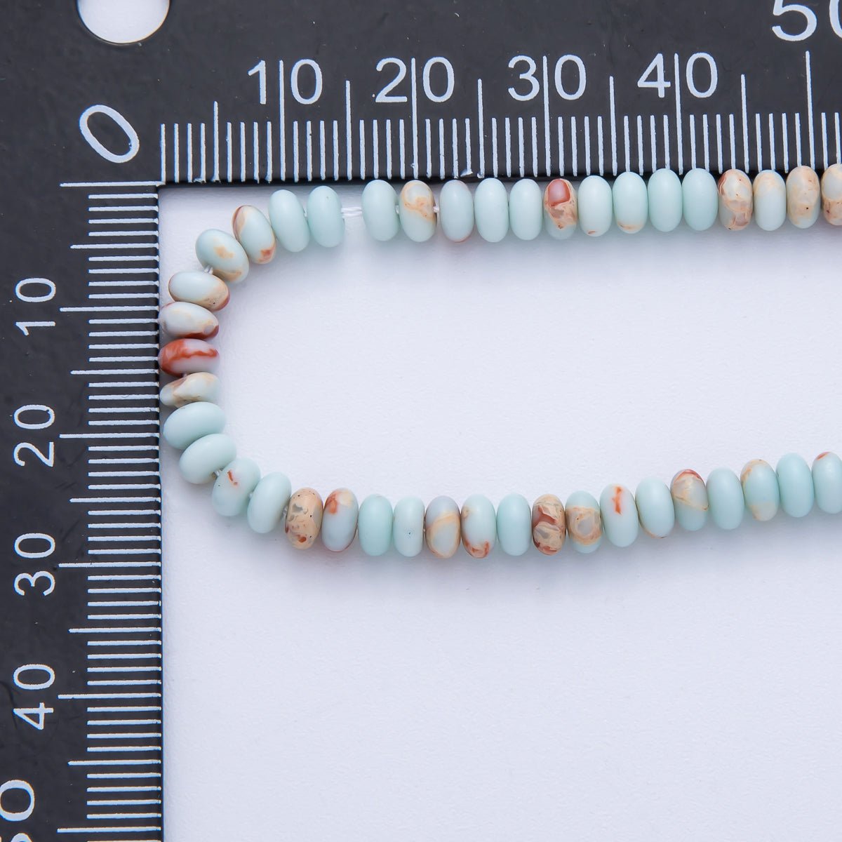 4.8mm x 2.5mm Rondelle Natural Gemstone Strand Finding | WA-04176 ~ WA-04185