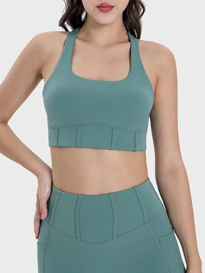 Millennia Square Neck Wide Strap Active Tank