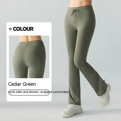 Hip Lifting Yoga Bell-bottom Pants with Pockets