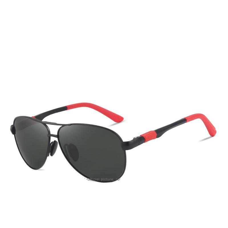 Men 100% Polarized Aluminum Alloy Frame Sunglasses  In Elegant Retro Classic Men&