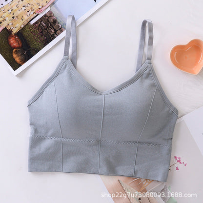 Soft Cotton Sports Bras For Women Push Up Solid Sports Bra Jogging Gym Women Sports Bra Girl Underwear Fitness Running Yoga Sport Tops