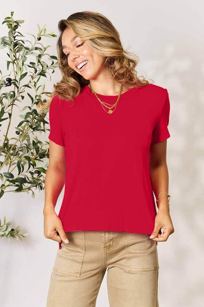 Basic Bae Full Size Round Neck Short Sleeve T-Shirt Black