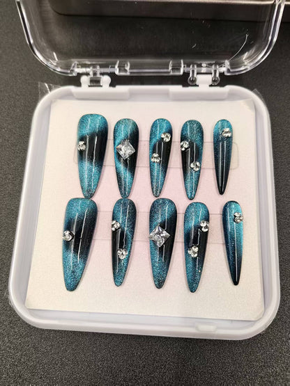 1037- Handmade press on nails fake nails removable