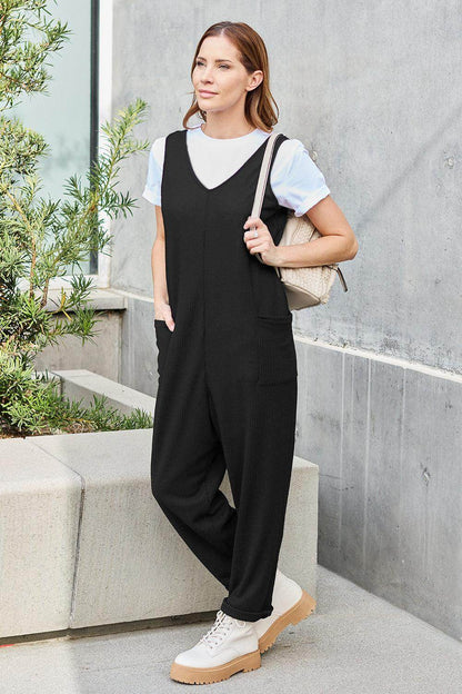 Double Take Full Size Sleeveless Straight Jumpsuit for Women
