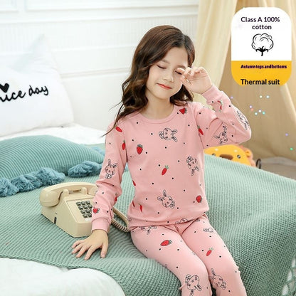 100 Cotton Underwear Set Autumn Tops And Pants Base-layer Shirts