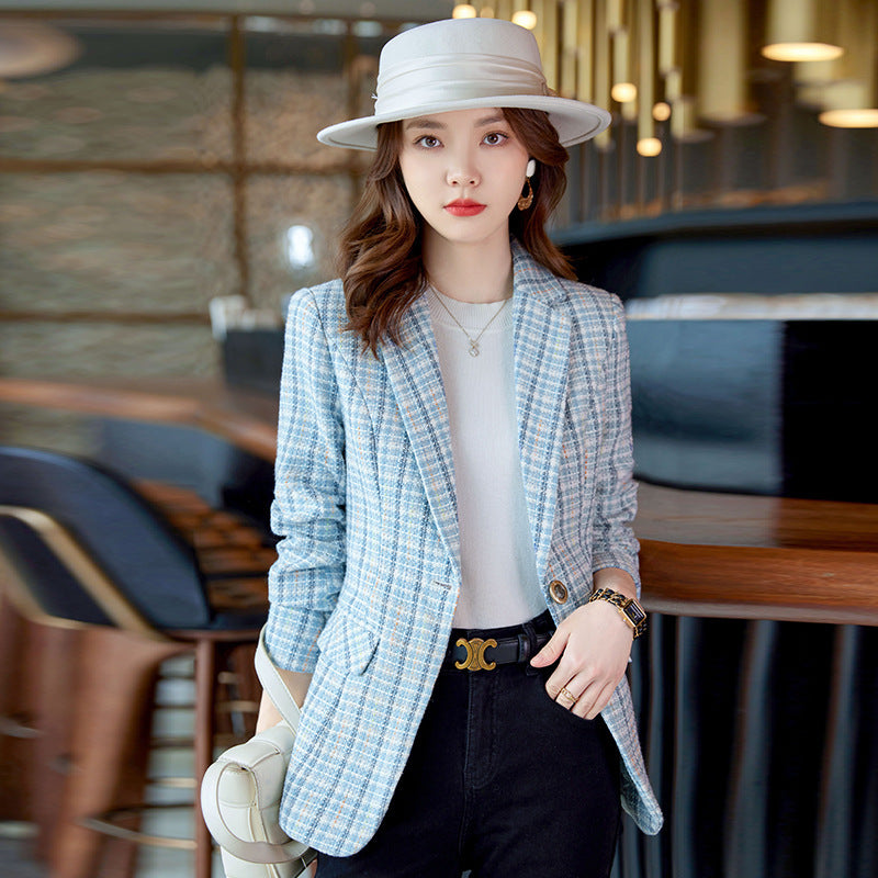 Casual Plaid Autumn Western Style Women&