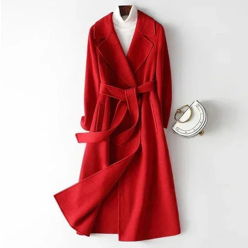 Autumn &amp; Winter Temperament Korean Wool Coat for Women – Elegant &amp;