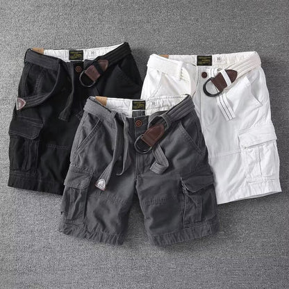 Mens Loose-fit Korean-style Trendy Mid-length Workwear Pants