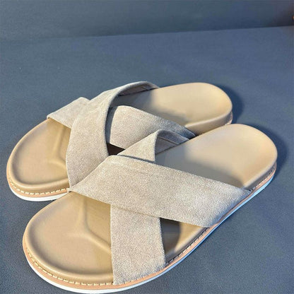 Leisure Sandblasted Suede Leather Men&