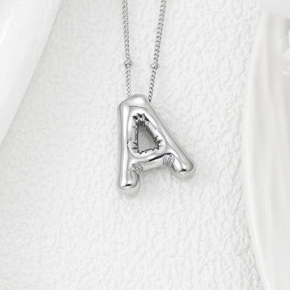Copper Bubble Letter Pendant Necklace for Stylish Charm